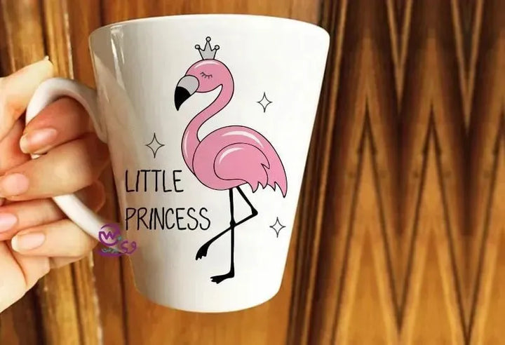 Personalized Mugs -Conical-Flamingos - WE PRINT