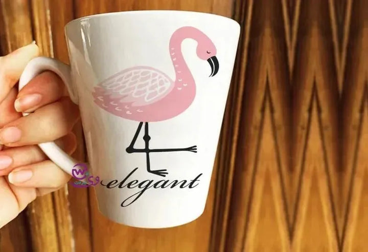 Personalized Mugs -Conical-Flamingos - WE PRINT