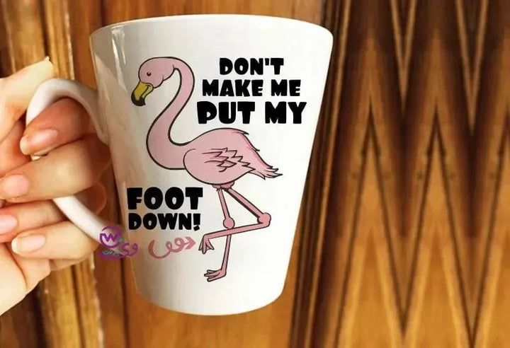 Personalized Mugs -Conical-Flamingos - WE PRINT