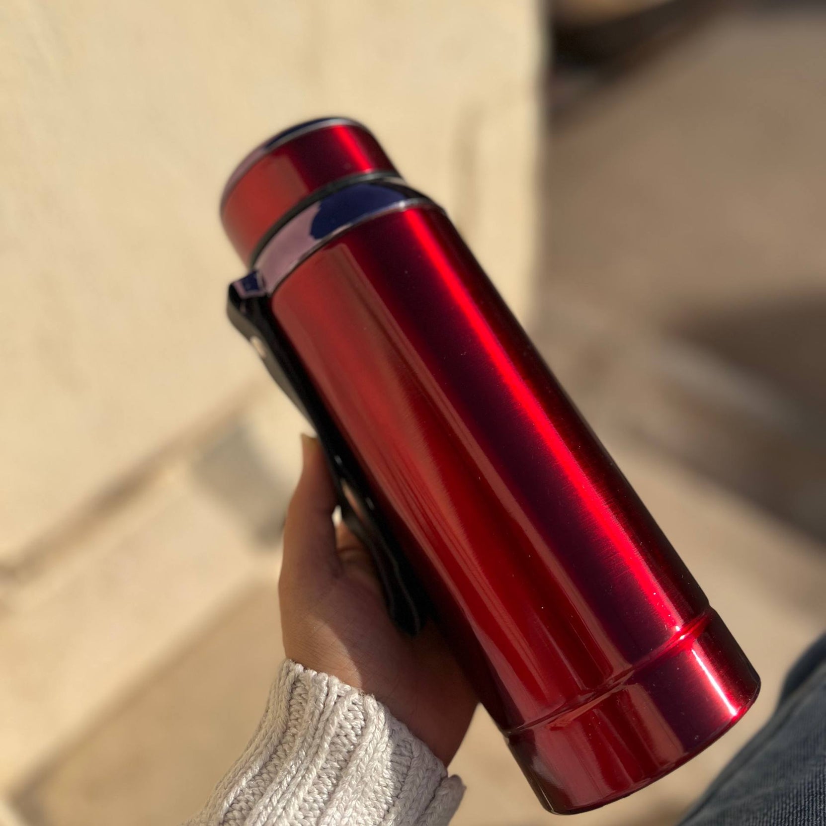 Stainless Steel Thermal Bottle with Strainer – 800 ml - Customization Options