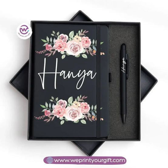 🌸 Floral Personalized Gift Box with Notebook & Metal Pen - WE PRINT