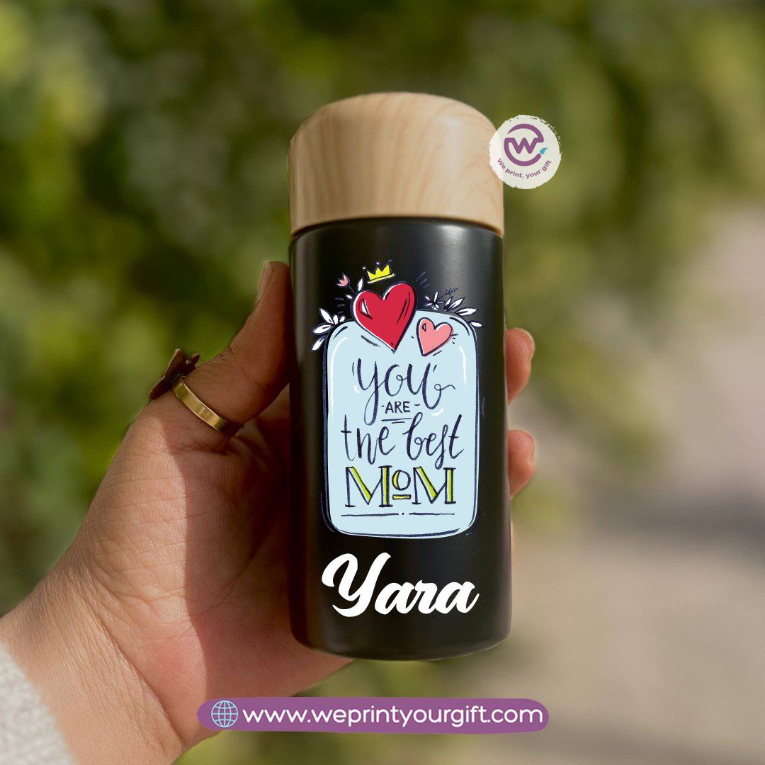 Mini Thermal Coffee Mug – (150ml & 250ml) | Wooden Lid - Mother’s Day Edition