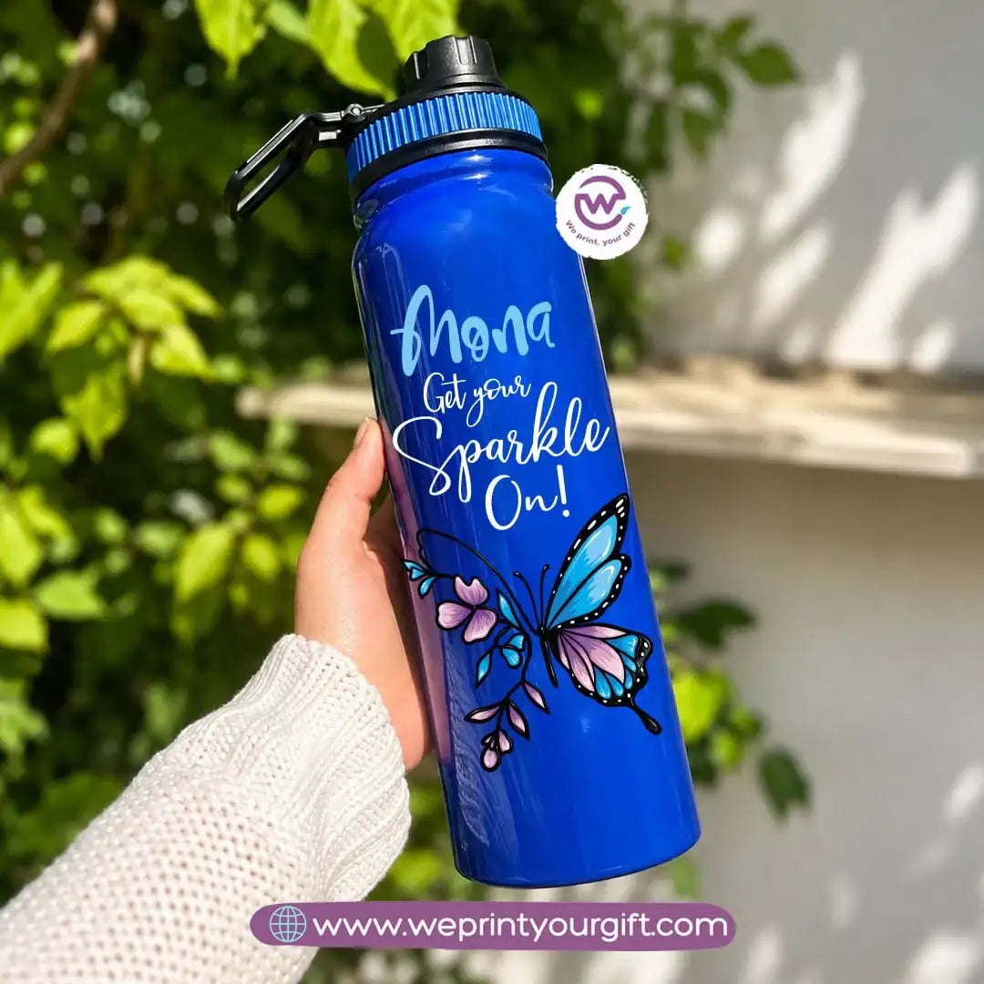 Sports Thermal Bottle with Butterfly & Motivational Designs – 800 ml & 1000 ml