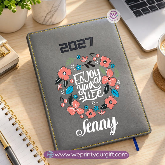 Motivational Quotes 2027 Daily Planner – Personalized Agenda & Diary with Inspirational Designs