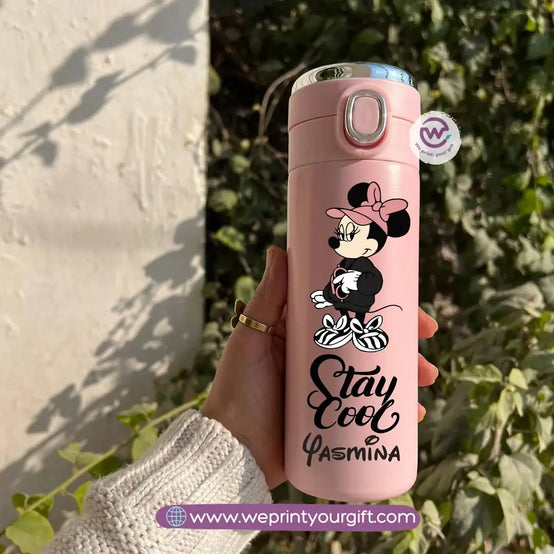 Stainless Steel Thermal Mug with Digital Temperature Display – 420ml -Minnie Mouse - WE PRINT