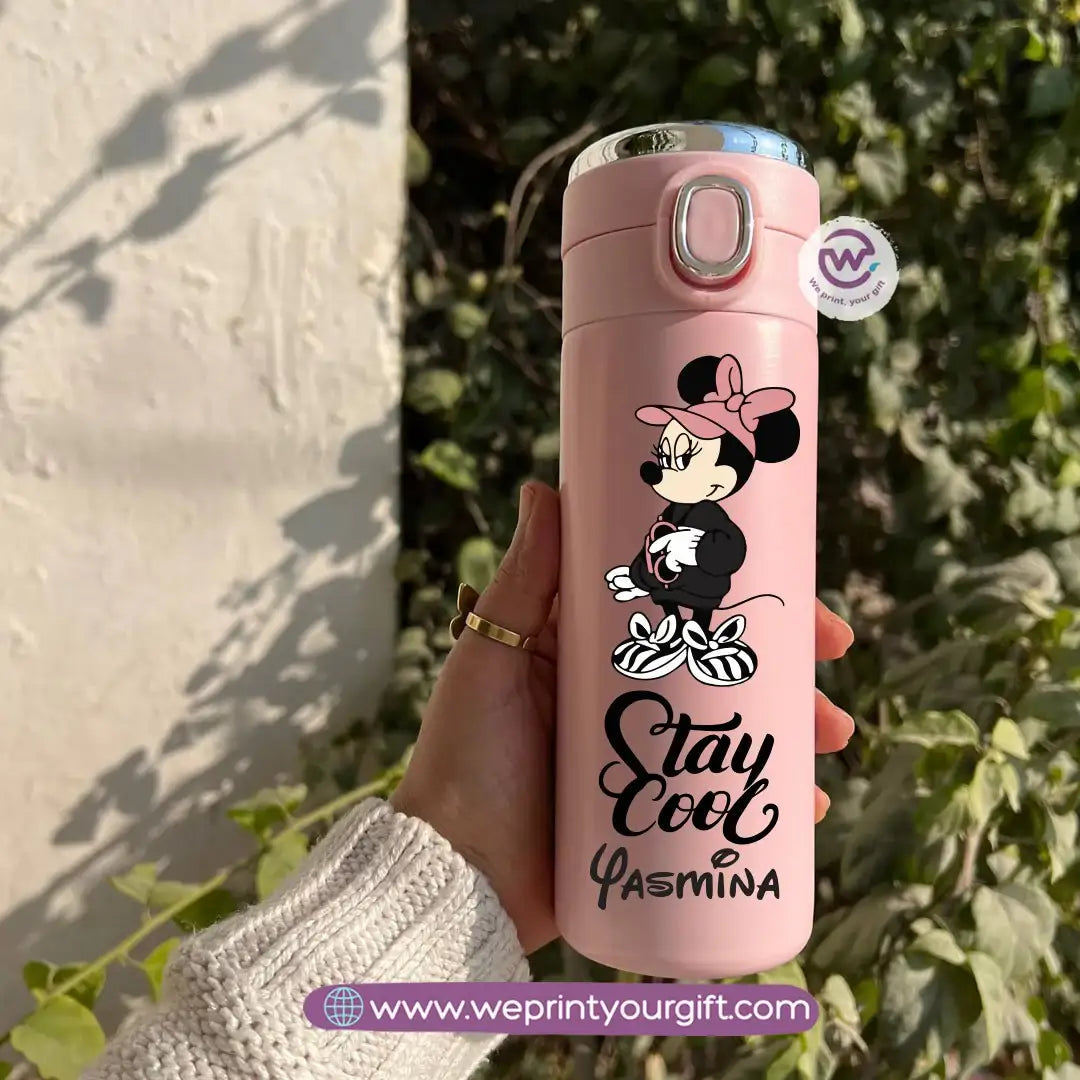 Stainless Steel Thermal Mug with Digital Temperature Display – 420ml -Minnie Mouse - WE PRINT