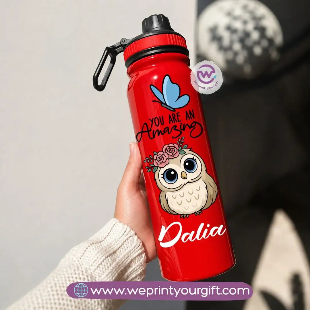 Sports Thermal Bottle with Cute Owl Designs – 800 ml & 1000 ml
