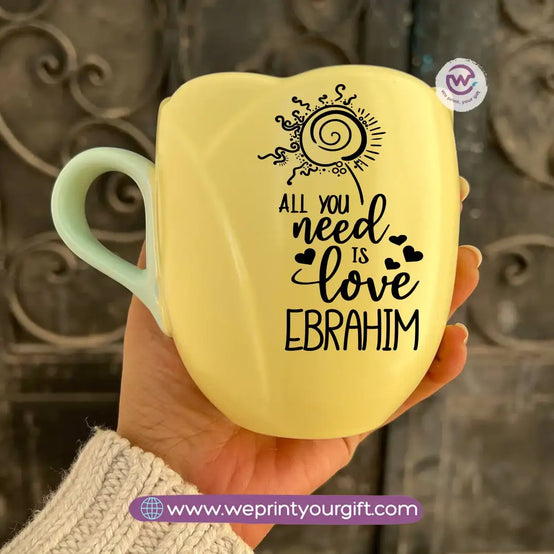 Tulip Flower Mug – 300 ml | Valentine One Line Art Design - WE PRINT