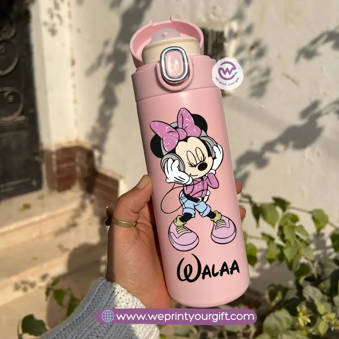 Stainless Steel Thermal Mug with Digital Temperature Display – 420ml -Minnie Mouse - WE PRINT
