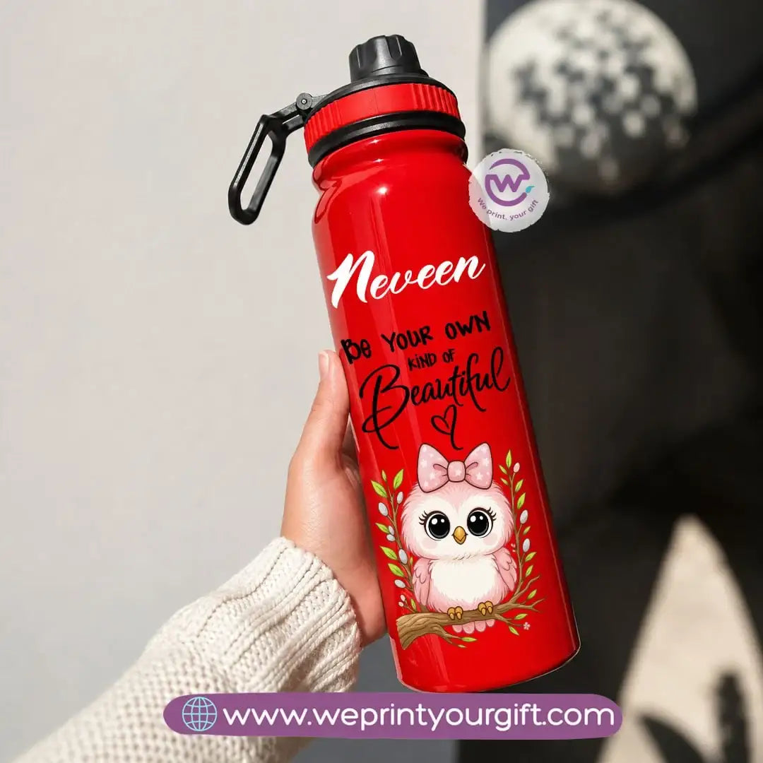 Sports Thermal Bottle with Cute Owl Designs – 800 ml & 1000 ml