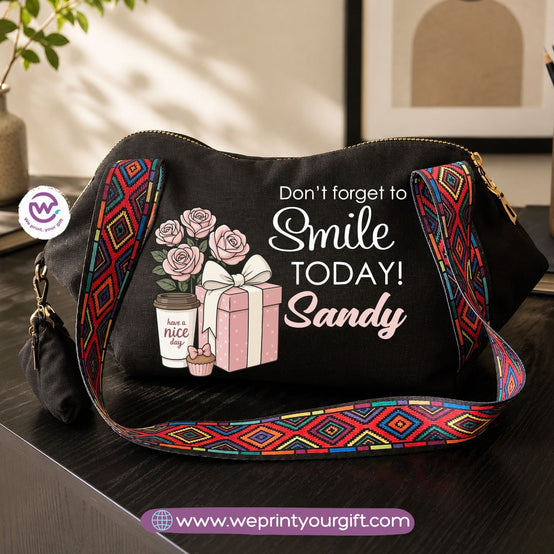 Motivational Digital Art Shoulder Bag & Pouch Set