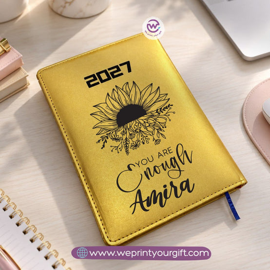 Encouraging Quotes & One Line Art 2027 Daily Planner – Personalized Agenda with Minimalist Artistic Designs