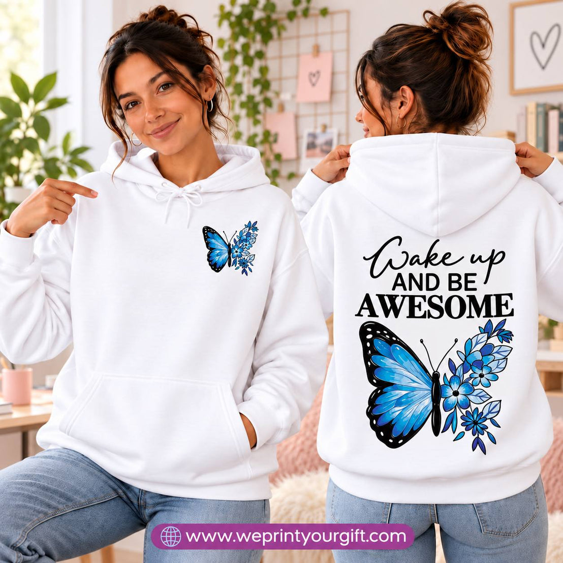 Unisex "Butterfly" Hoodie - Premium Melton Cotton