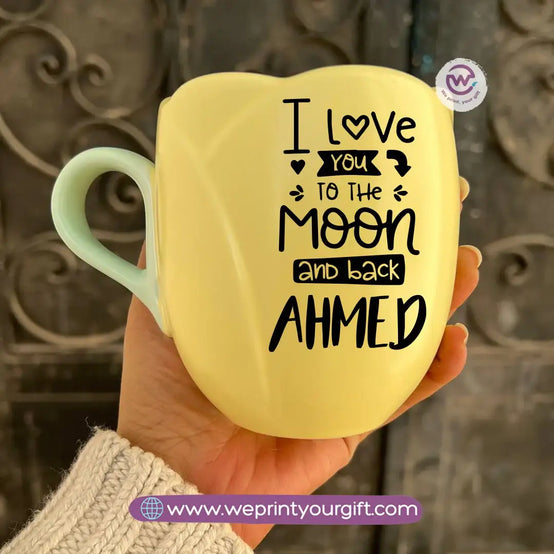 Tulip Flower Mug – 300 ml | Valentine One Line Art Design - WE PRINT