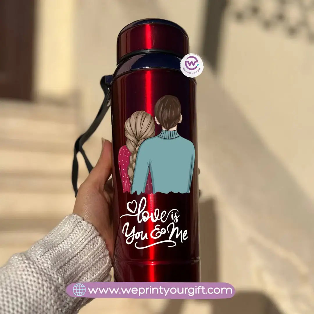 ❤️ Thermal Bottle Stainless Steel with Infuser – 800ml | Valentine Design - WE PRINT