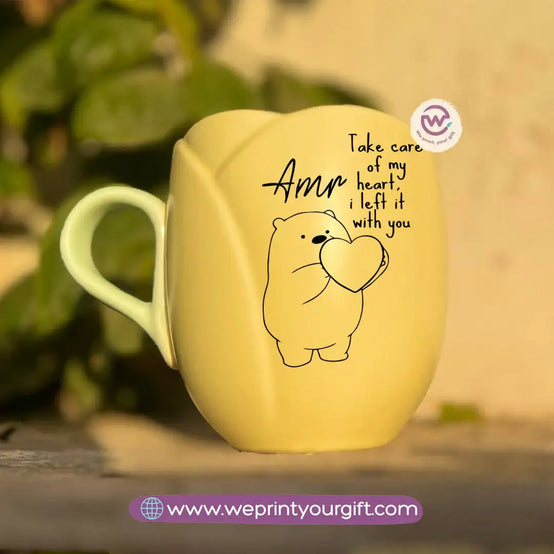 Tulip Flower Mug – 300 ml | Valentine One Line Art Design - WE PRINT