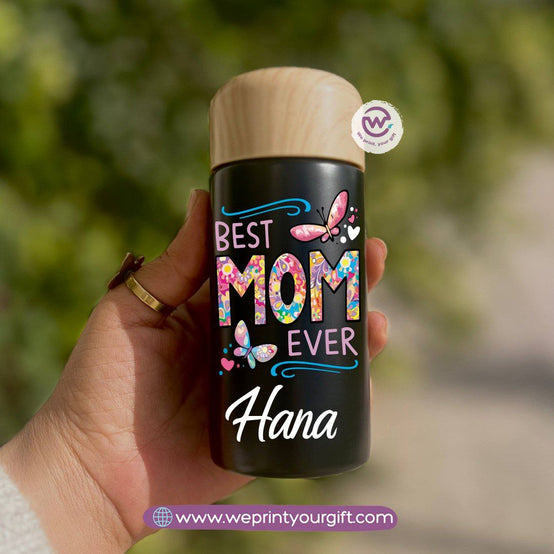 Mini Thermal Coffee Mug – (150ml & 250ml) | Wooden Lid - Mother’s Day Edition