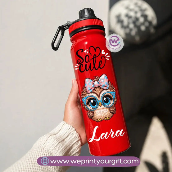 Sports Thermal Bottle with Cute Owl Designs – 800 ml & 1000 ml