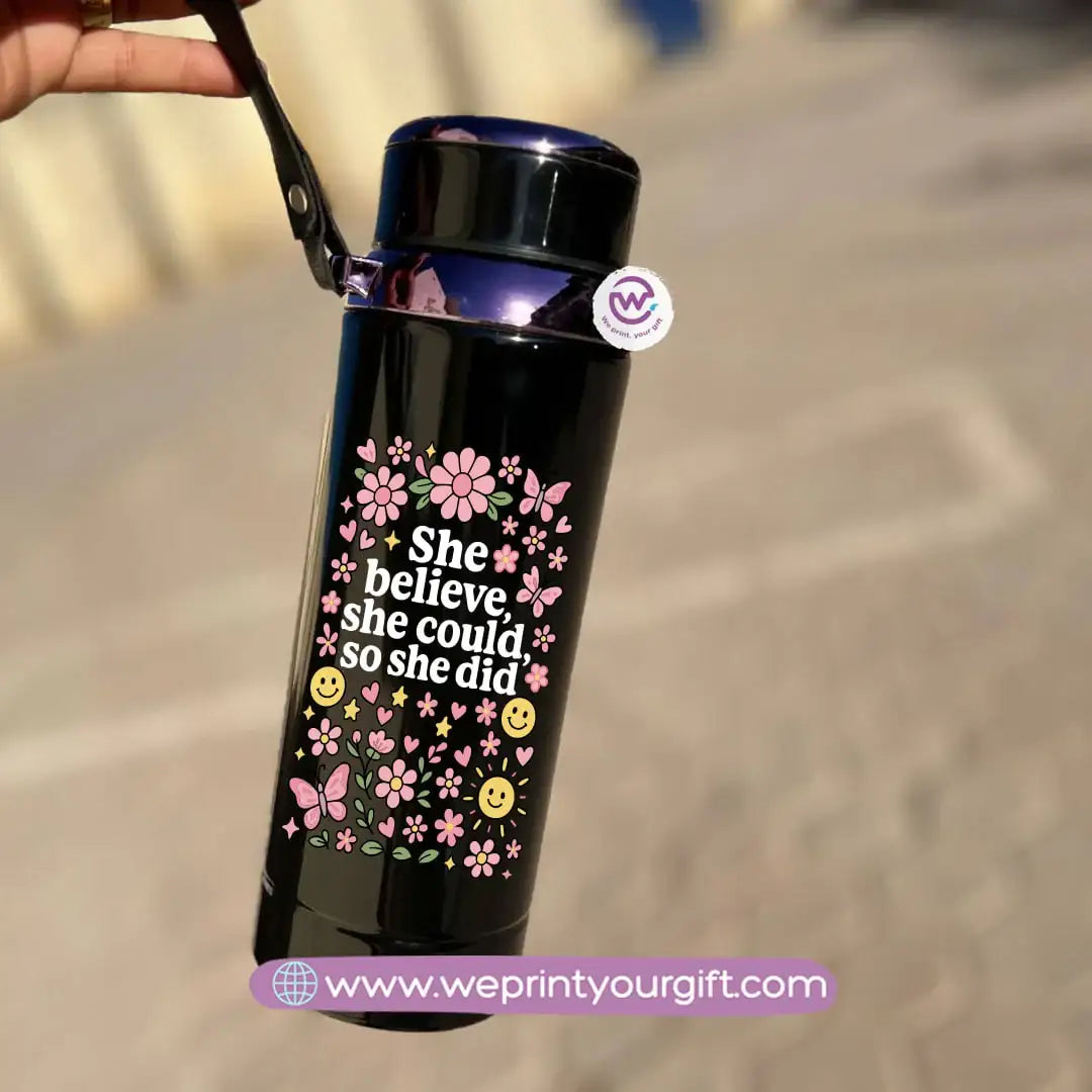 Thermal Bottle Stainless Steel with Infuser – 800ml | Motivational Doodle Design - WE PRINT