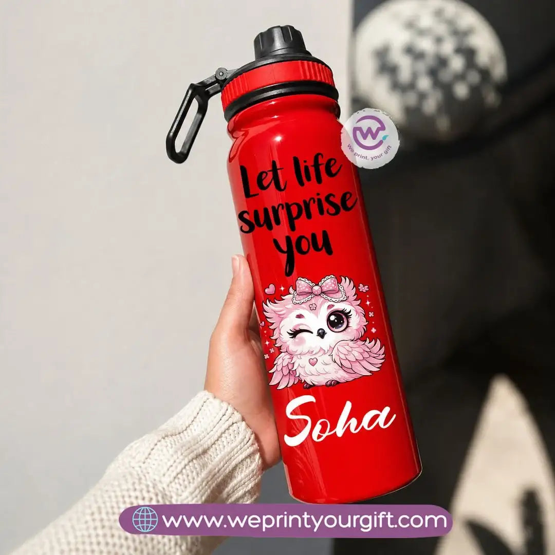 Sports Thermal Bottle with Cute Owl Designs – 800 ml & 1000 ml