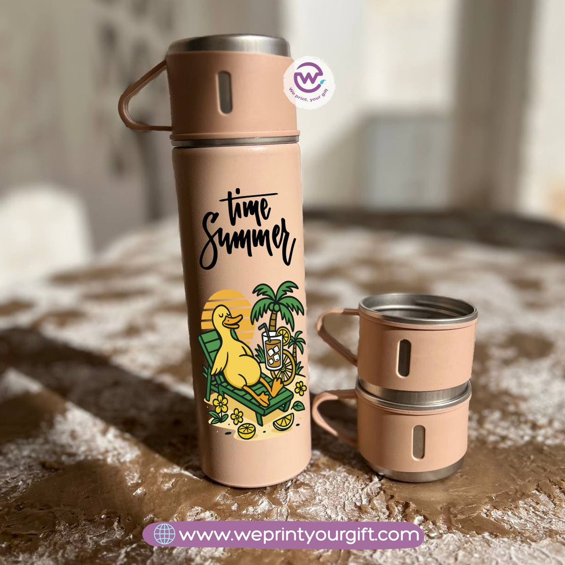 Summer & Beach Thermal Flask Set – 500ml