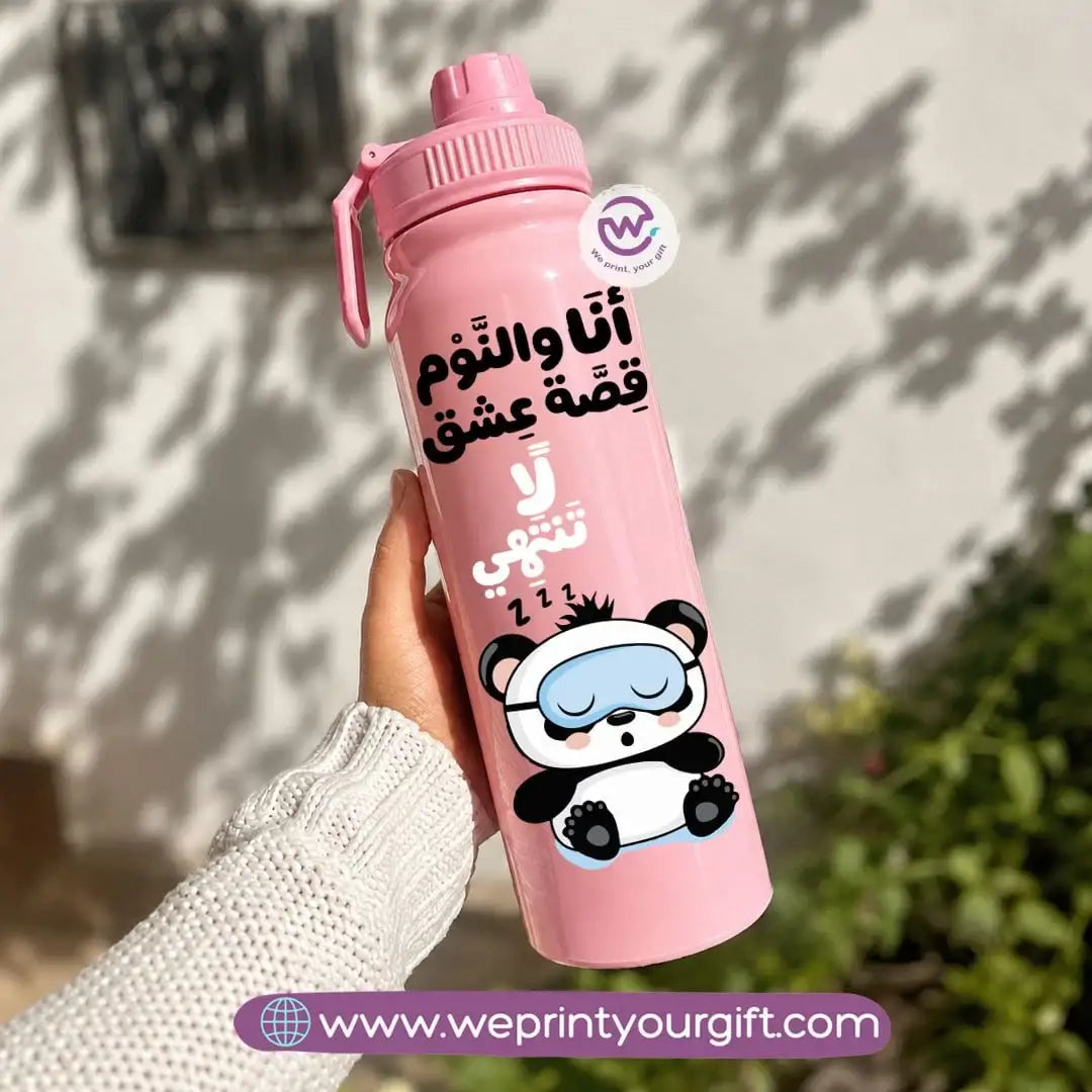 Sports Thermal Bottle with Cute Panda Designs – 800 ml & 1000 ml