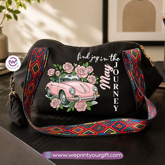 Motivational Digital Art Shoulder Bag & Pouch Set