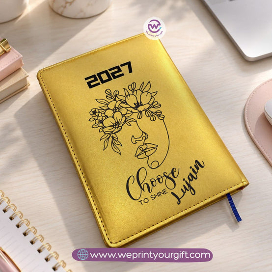 Encouraging Quotes & One Line Art 2027 Daily Planner – Personalized Agenda with Minimalist Artistic Designs
