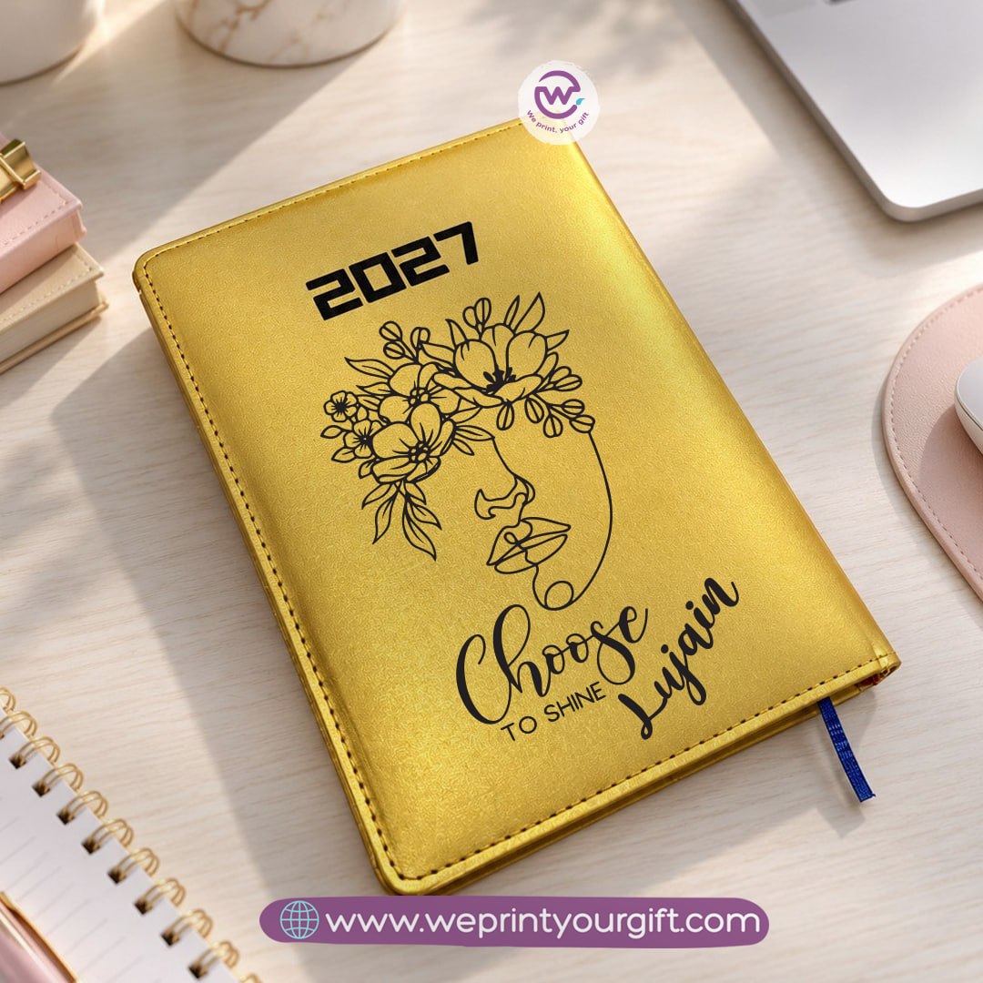 Encouraging Quotes & One Line Art 2027 Daily Planner – Personalized Agenda with Minimalist Artistic Designs