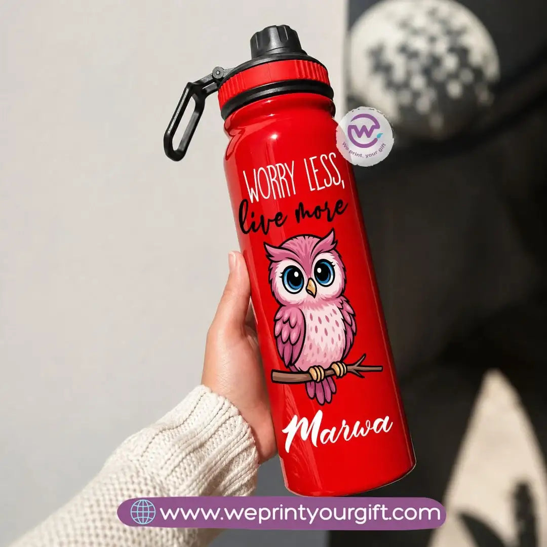 Sports Thermal Bottle with Cute Owl Designs – 800 ml & 1000 ml
