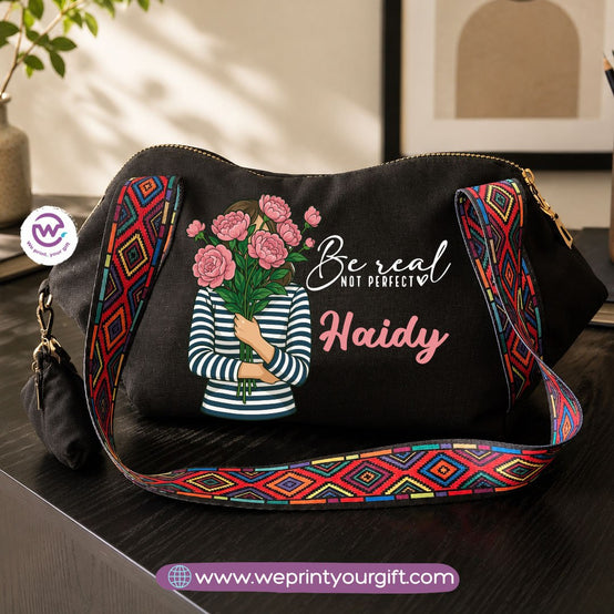 Motivational Digital Art Shoulder Bag & Pouch Set