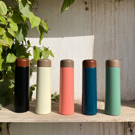 Mini Thermal Coffee Mug – (150ml & 250ml) | Wooden Lid - Customization Options