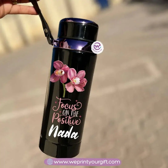 Thermal Bottle Stainless Steel with Infuser – 800ml | Floral Motivational Personalized Design - WE PRINT
