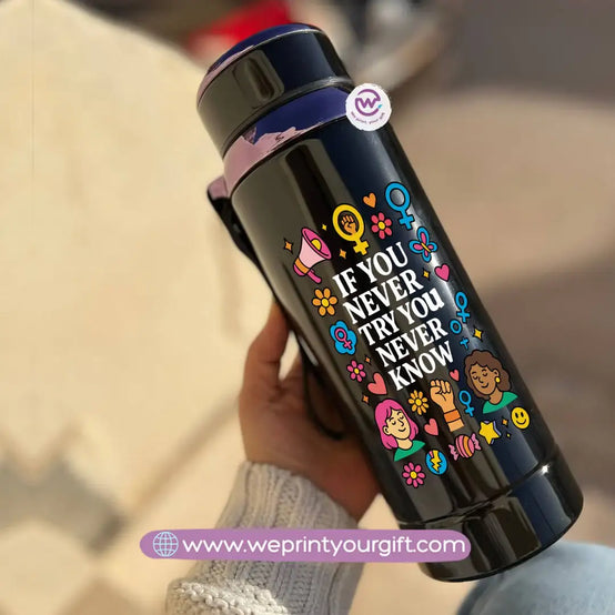 Thermal Bottle Stainless Steel with Infuser – 800ml | Motivational Doodle Design - WE PRINT
