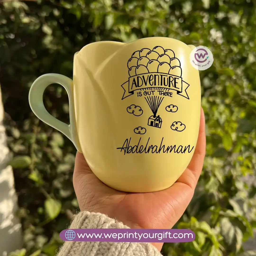 Tulip Flower Mug – 300 ml | Valentine One Line Art Design - WE PRINT