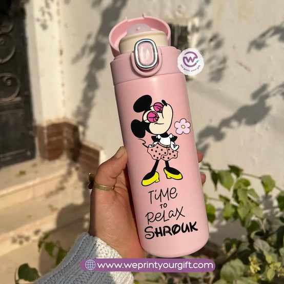 Stainless Steel Thermal Mug with Digital Temperature Display – 420ml -Minnie Mouse - WE PRINT