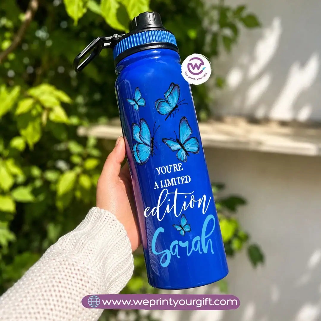 Sports Thermal Bottle with Butterfly & Motivational Designs – 800 ml & 1000 ml
