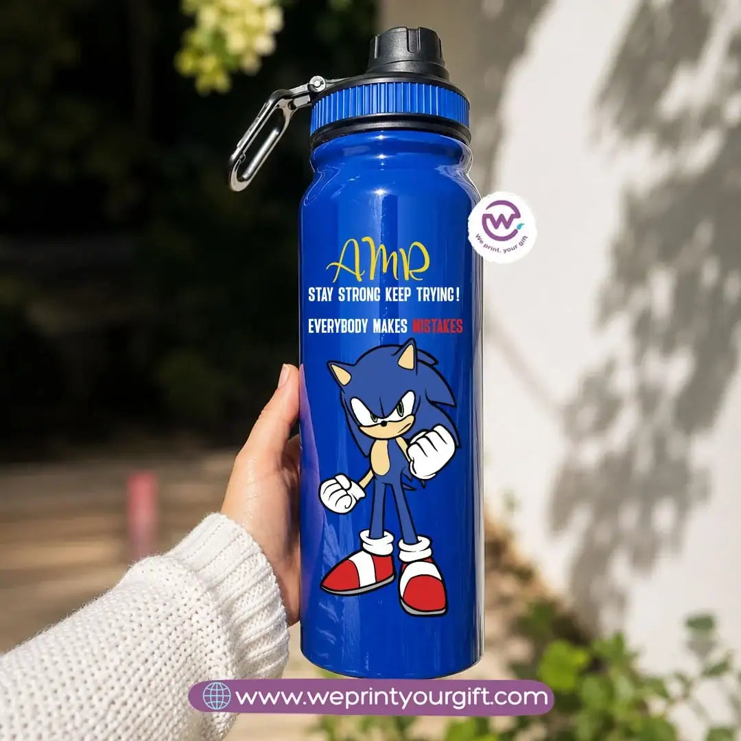 Sports Thermal Bottle with Sonic Cartoon Designs – 800 ml & 1000 ml