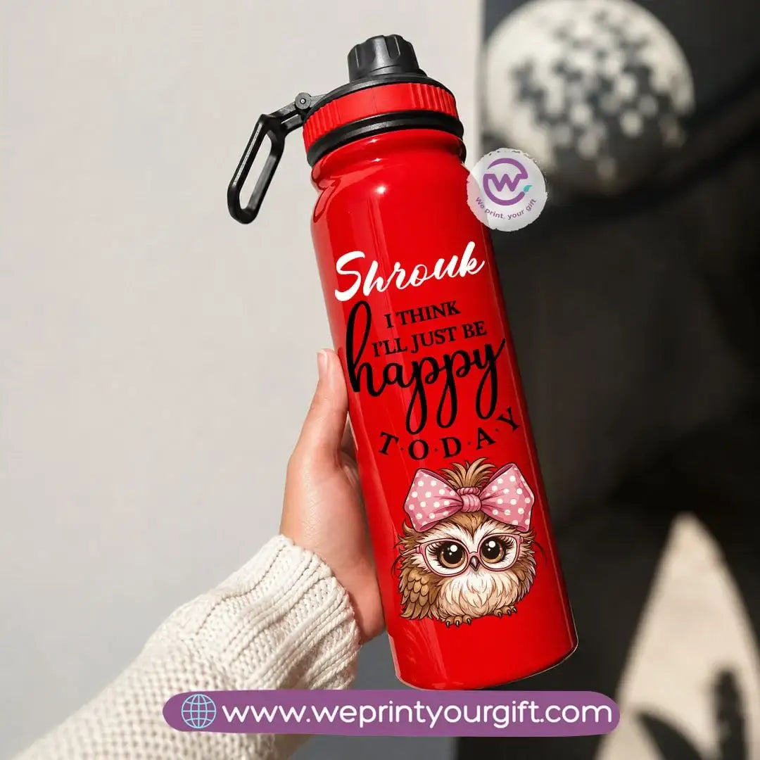 Sports Thermal Bottle with Cute Owl Designs – 800 ml & 1000 ml