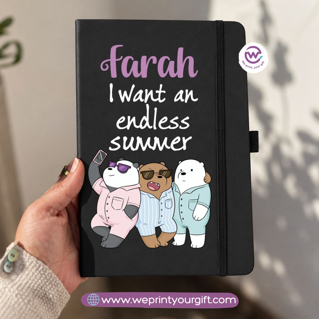 A5 Rubber Cover Notebook – Cute Bears Designs