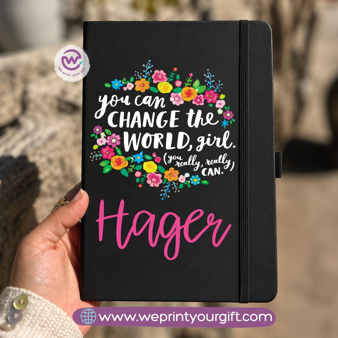 A5 Rubber Cover Notebook – English Motivational Quotes