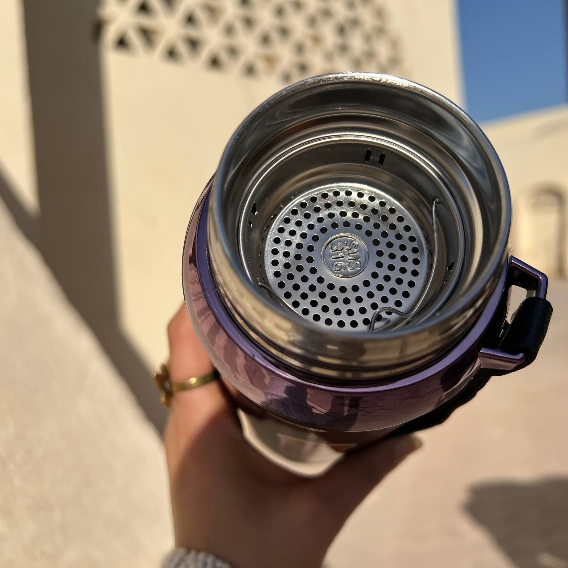 Stainless Steel Thermal Bottle with Strainer – 800 ml - Customization Options