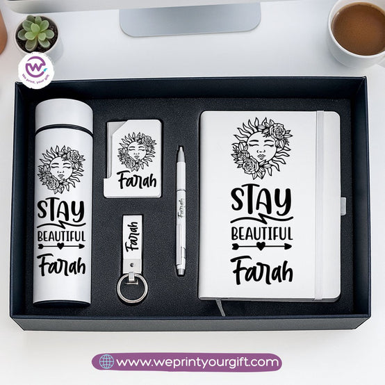 Elegant Personalized Motivation Gift Box with Custom Name – 5-Piece Inspiring Set