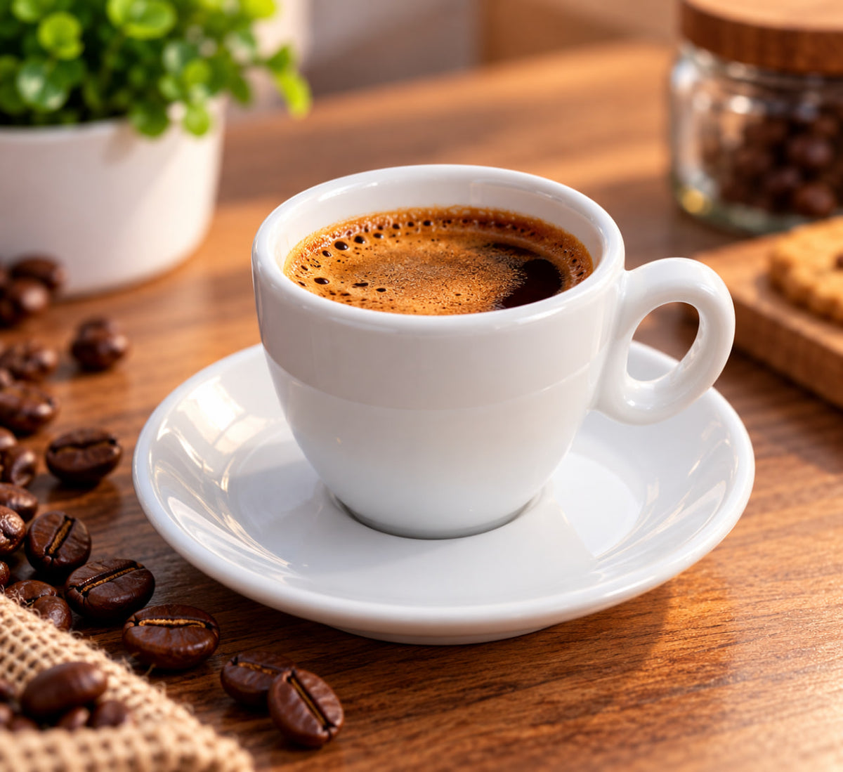 Ceramic Coffee Cup with Saucer – Customization Options
