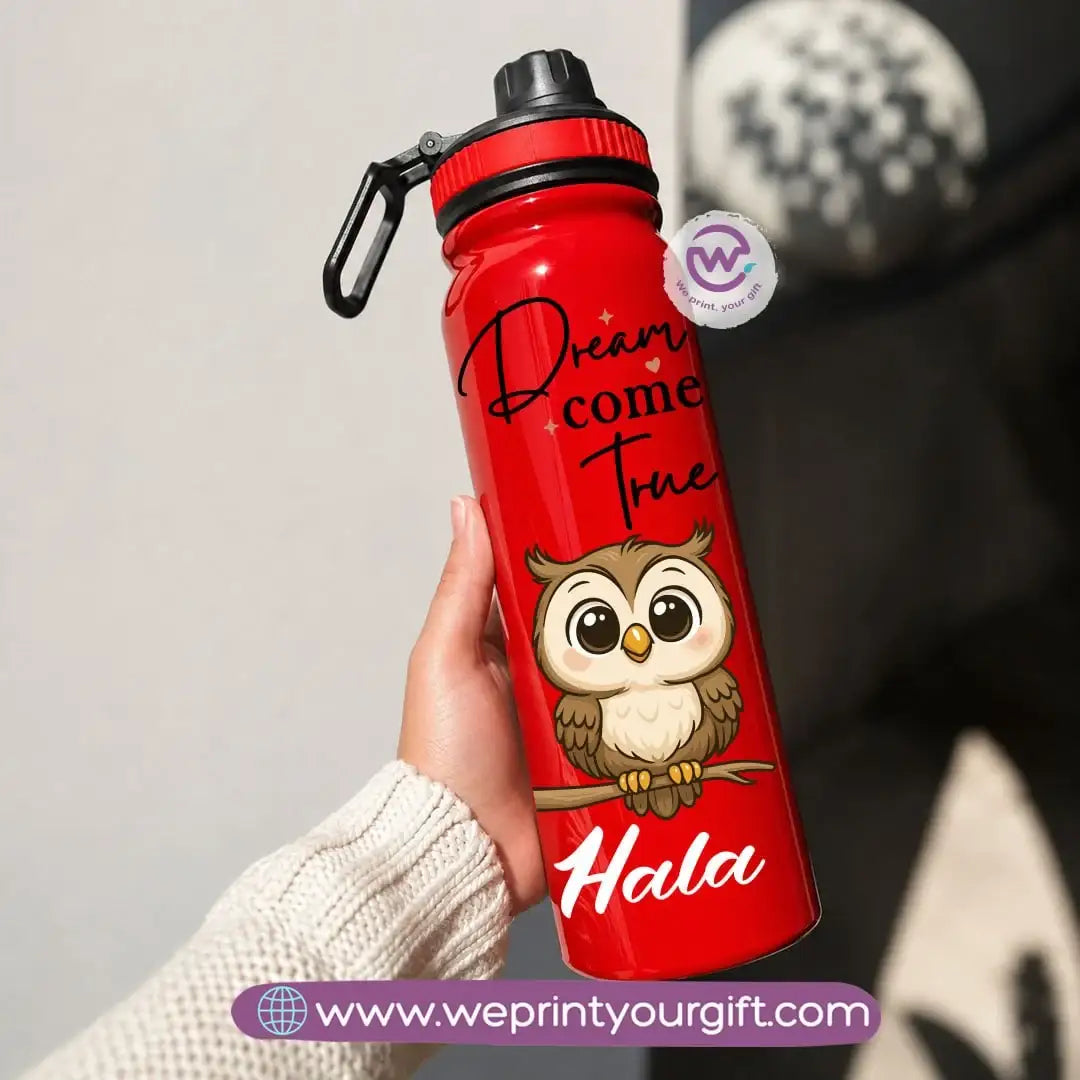 Sports Thermal Bottle with Cute Owl Designs – 800 ml & 1000 ml