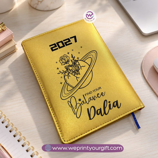 Encouraging Quotes & One Line Art 2027 Daily Planner – Personalized Agenda with Minimalist Artistic Designs