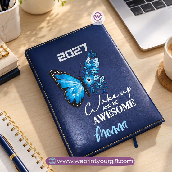 Butterfly Dreams 2027 Daily Planner – Personalized Agenda with Butterfly Art & Motivational Quotes