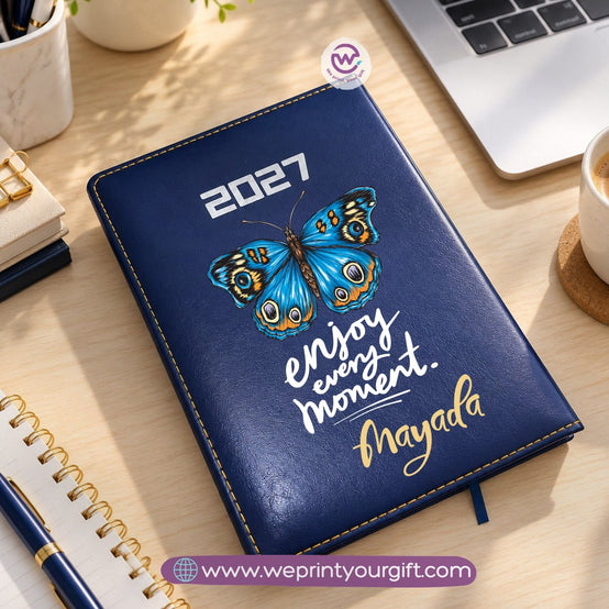 Butterfly Dreams 2027 Daily Planner – Personalized Agenda with Butterfly Art & Motivational Quotes