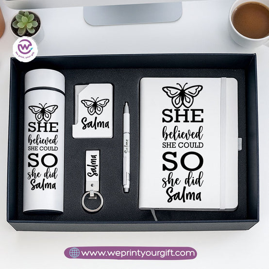 Elegant Personalized Motivation Gift Box with Custom Name – 5-Piece Inspiring Set