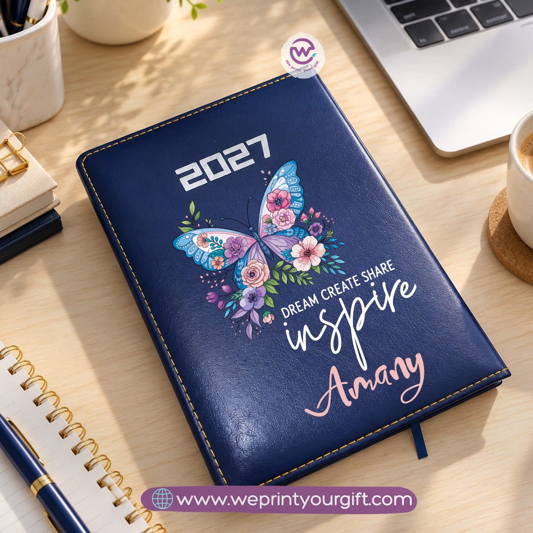 Butterfly Dreams 2027 Daily Planner – Personalized Agenda with Butterfly Art & Motivational Quotes